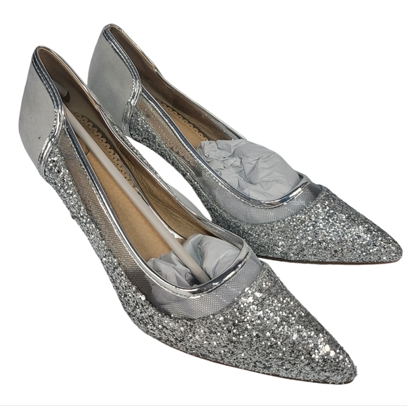 Journee Collection Kalani Glitter Pump Grey 8.5 - Picture 6 of 9